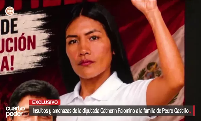 Diputada Catherin Palomino ataca a familia de Castillo